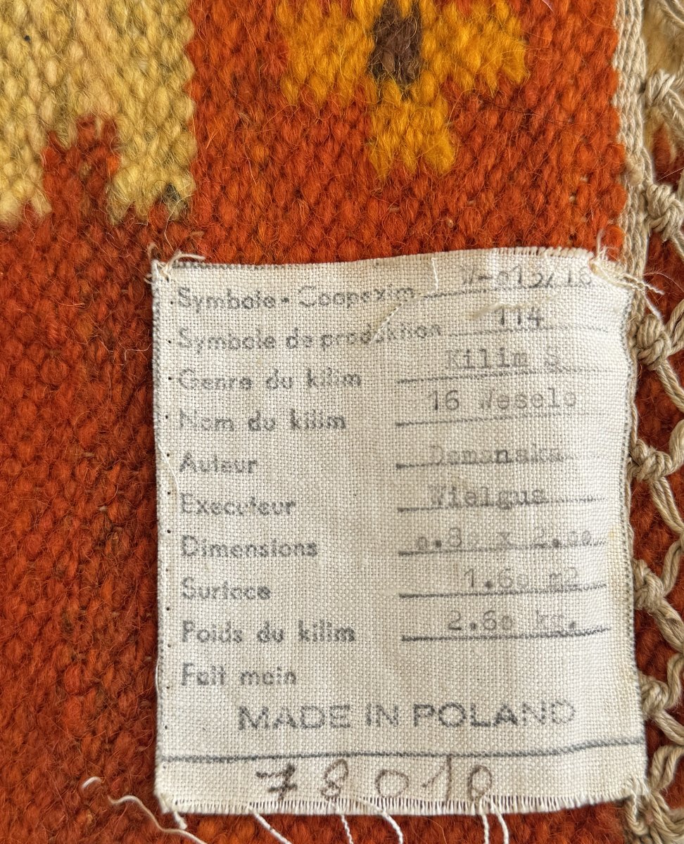 Tapisserie vintage polonaise "Wesele" (Le Mariage) conçu par l'artiste Maria Domanska-photo-2