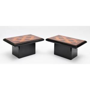 Pair Of Vintage Coffee Tables Maison Lancel