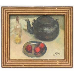 Jacques Ochs (1883-1971) Oil On Canvas "still Life" Signed And Dated Lower Right 1940    