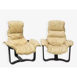 Pair Of Vintage Armchairs By Ingmar Relling (1920 - 2002) Westnofa Edition From The 1970s 