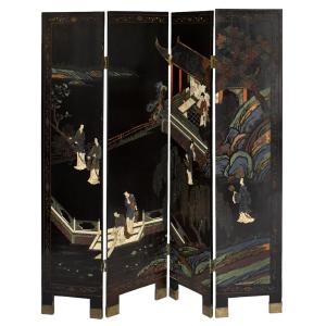Four-leaf Coromandel Lacquer Screen