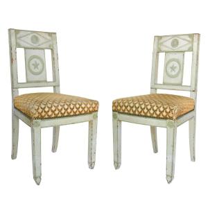 Pair Of Consulate Period Chairs 