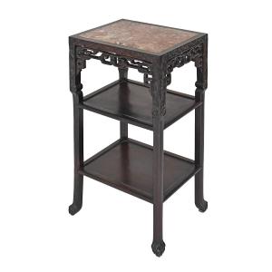  Table d'appoint Chine en bois sculptée 