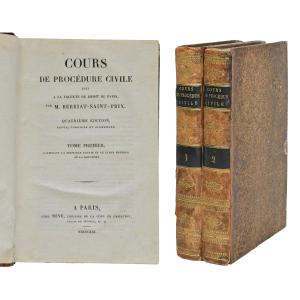 Cours de procédure civile, 2 Tomes, Paris 1821