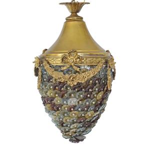 Lustre italien en forme de pendentif en verre de Murano  