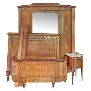 Chambre à coucher de style Louis XVI estampillée Georges Guerin à Paris