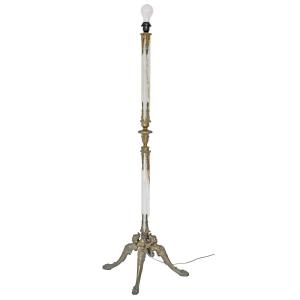 Onyx Floor Lamp With Espagnolette Decorations