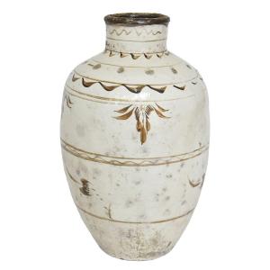 Large Chinese "cizhou" Jar Made Of Glazed Stoneware