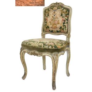 Antique Louis XV Chair Stamped By Claude-françois Drouilly, Who Was Admitted As A Master On July 27, 1748
