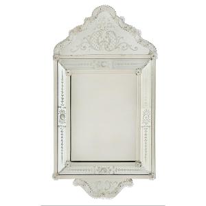 Rectangular Venetian Wall Mirror Made Of Murano Glass