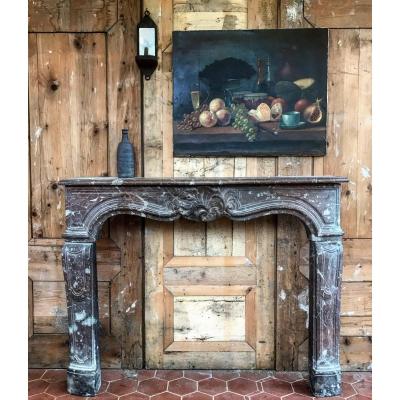 18th Century Louis Xv Stone Fireplace Ancient Fire Place