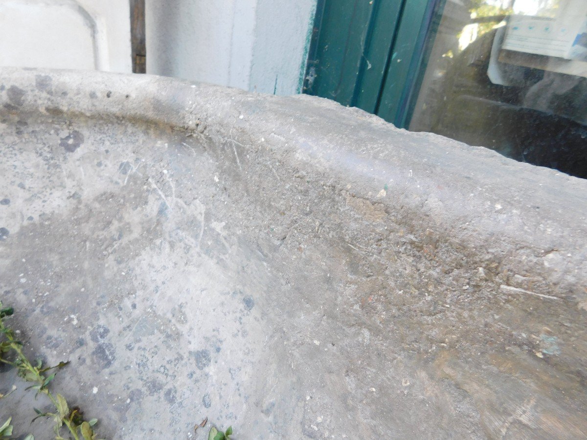 Pair Of Old Sinks Or Tubs, In Carved Stone, 1900s Italy-photo-2