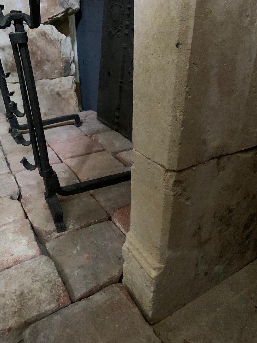 Manteau De Cheminée Ancien En Pierre De Trani, Provenance d'Italie Au XIXe Siècle-photo-8