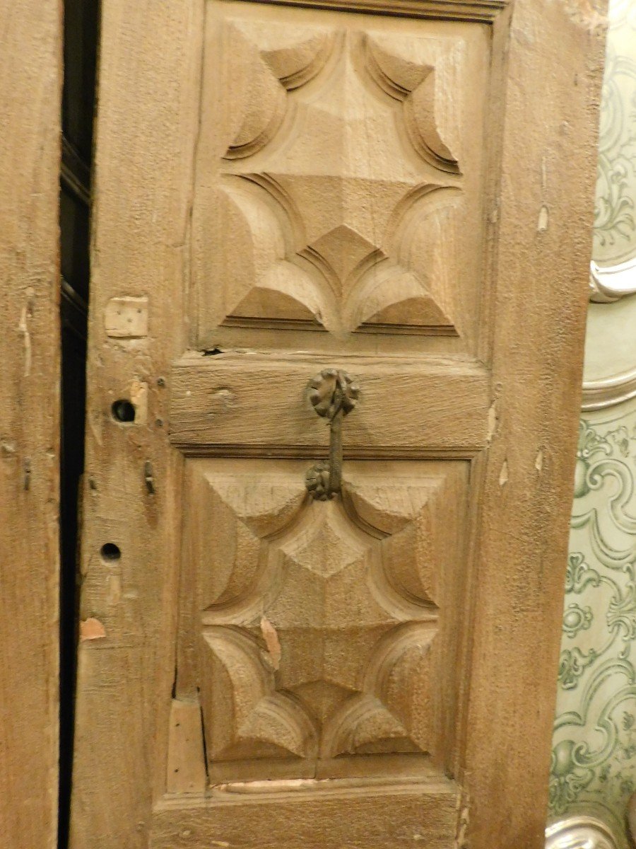Double Entrance Door Carved In Walnut, Italy-photo-4
