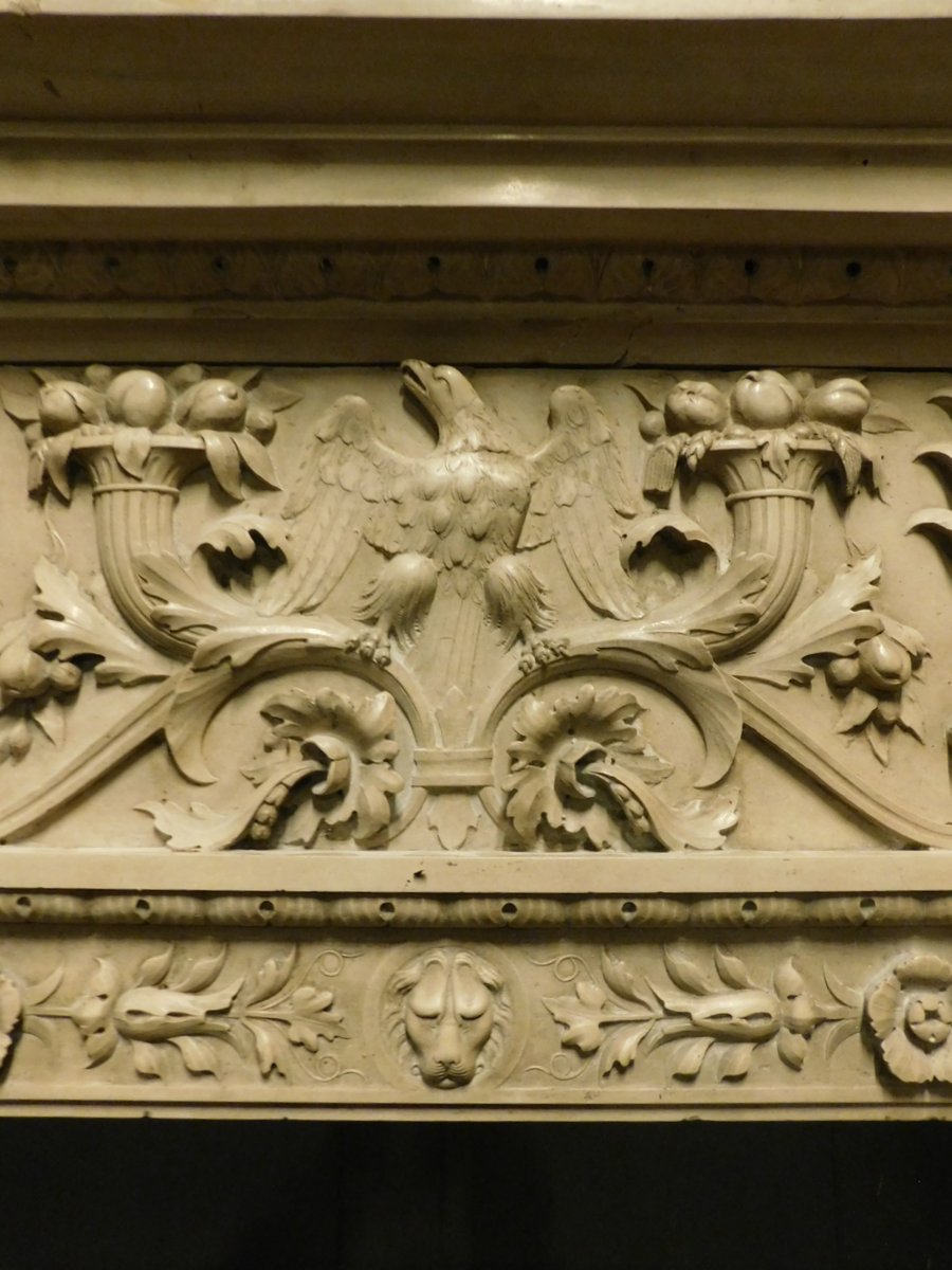 Eclectic Marble Fireplace, 19th Century-photo-1