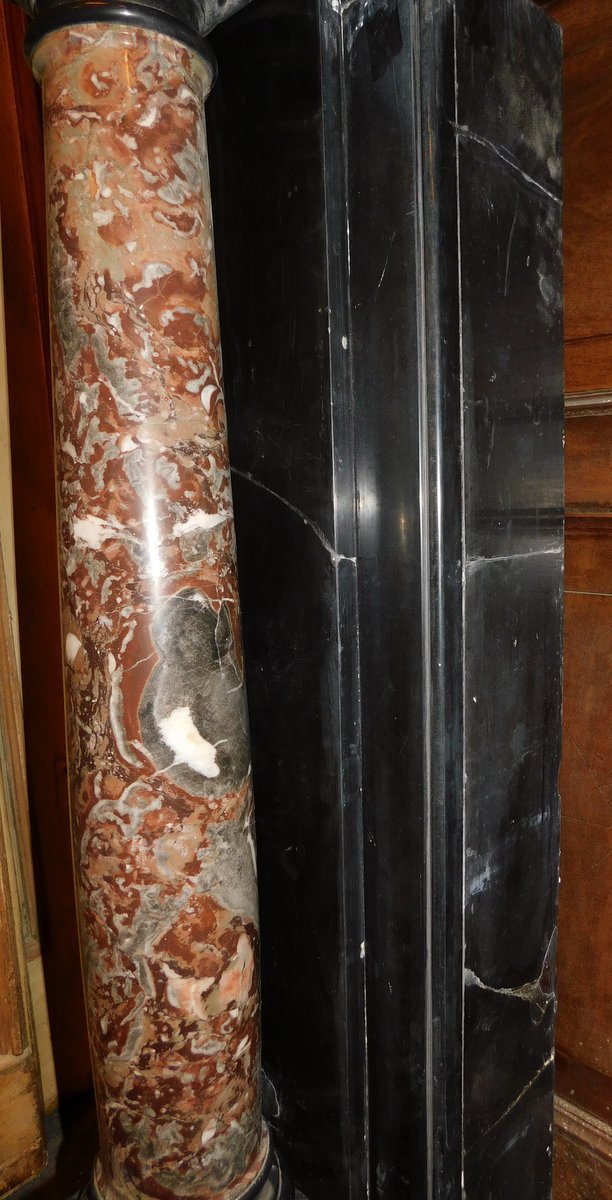 Black Marble Fireplace, 19th Century-photo-1