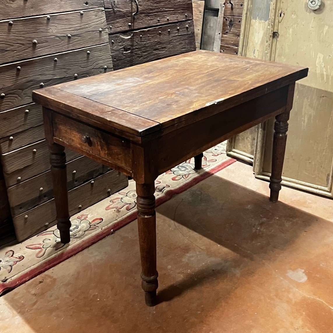 Table à deux niveaux en noyer, XIXe siècle-photo-2