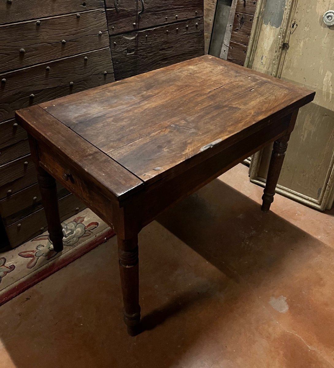Table à deux niveaux en noyer, XIXe siècle-photo-4