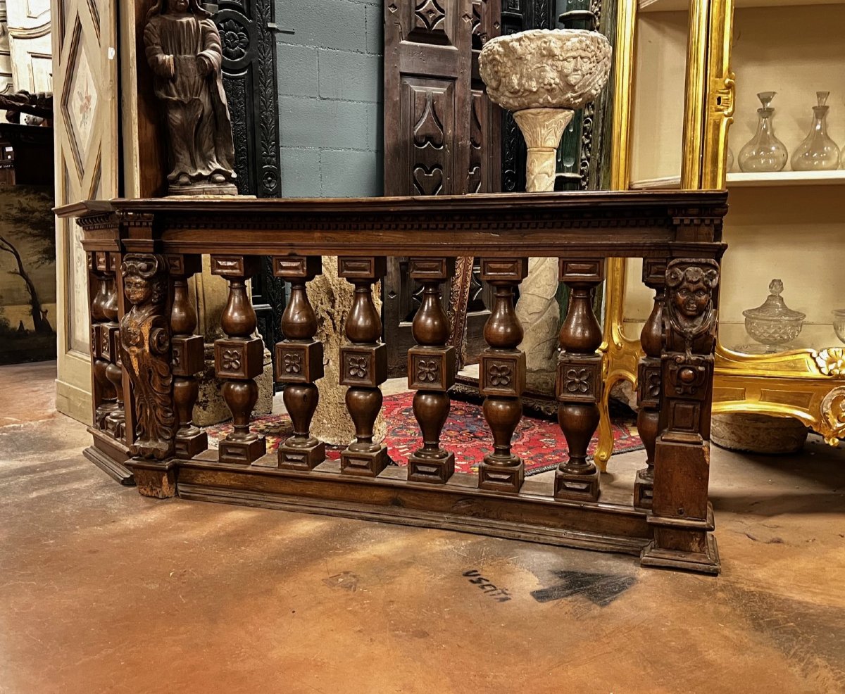Pair Of Antique Walnut Balusters, 16th Century-photo-2