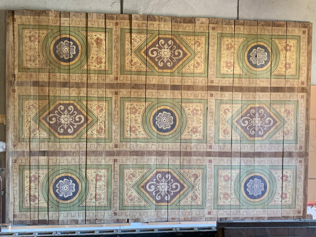 Plafond peint de 18 m², XVIe/XVIIIe siècle-photo-3