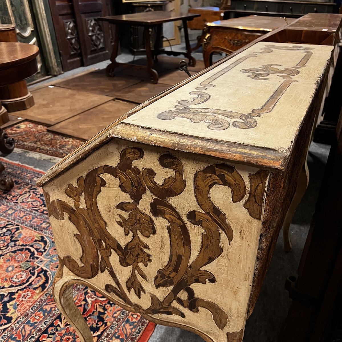 Lacquered And Gilded Flip-top, 18th Century-photo-3