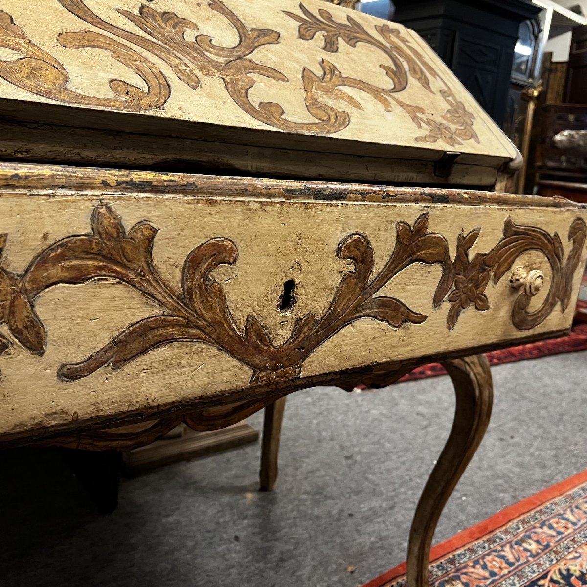 Lacquered And Gilded Flip-top, 18th Century-photo-2