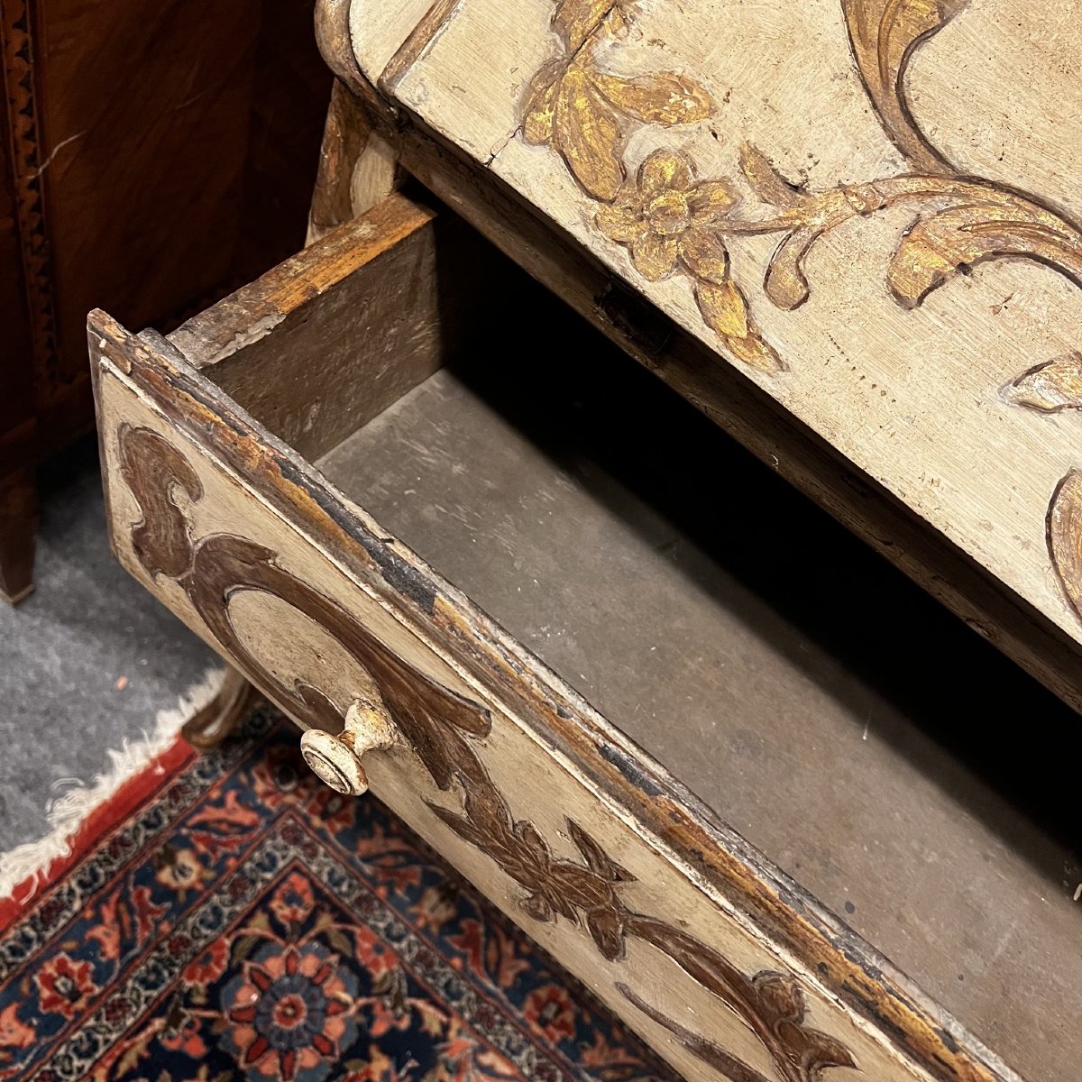 Lacquered And Gilded Flip-top, 18th Century-photo-3