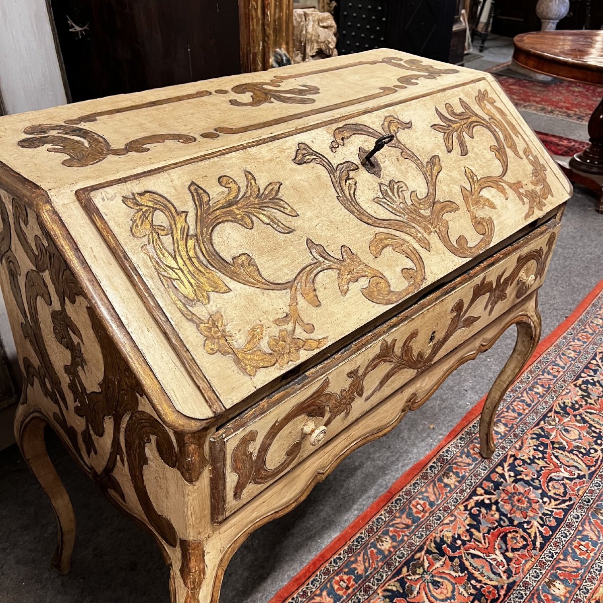 Lacquered And Gilded Flip-top, 18th Century-photo-6
