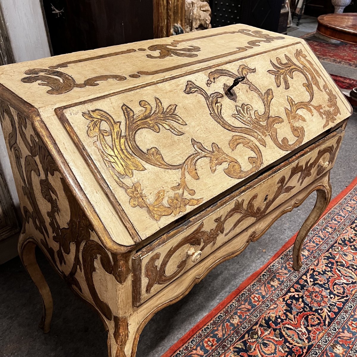 Lacquered And Gilded Flip-top, 18th Century-photo-7