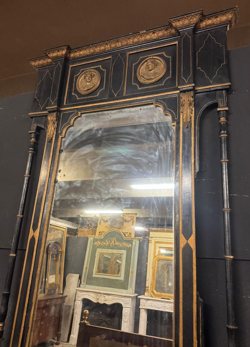 Important Piece Of Furniture With A Mirror, Late 19th Century-photo-4
