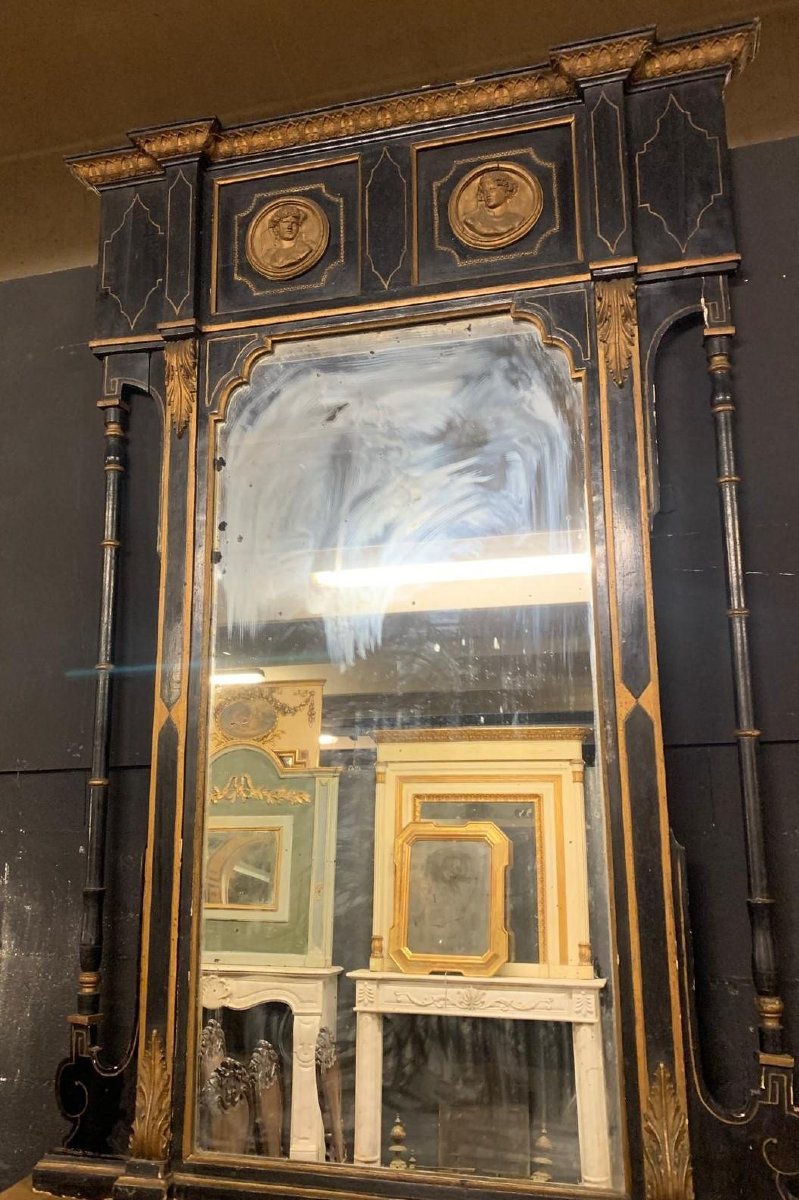 Important Piece Of Furniture With A Mirror, Late 19th Century-photo-2