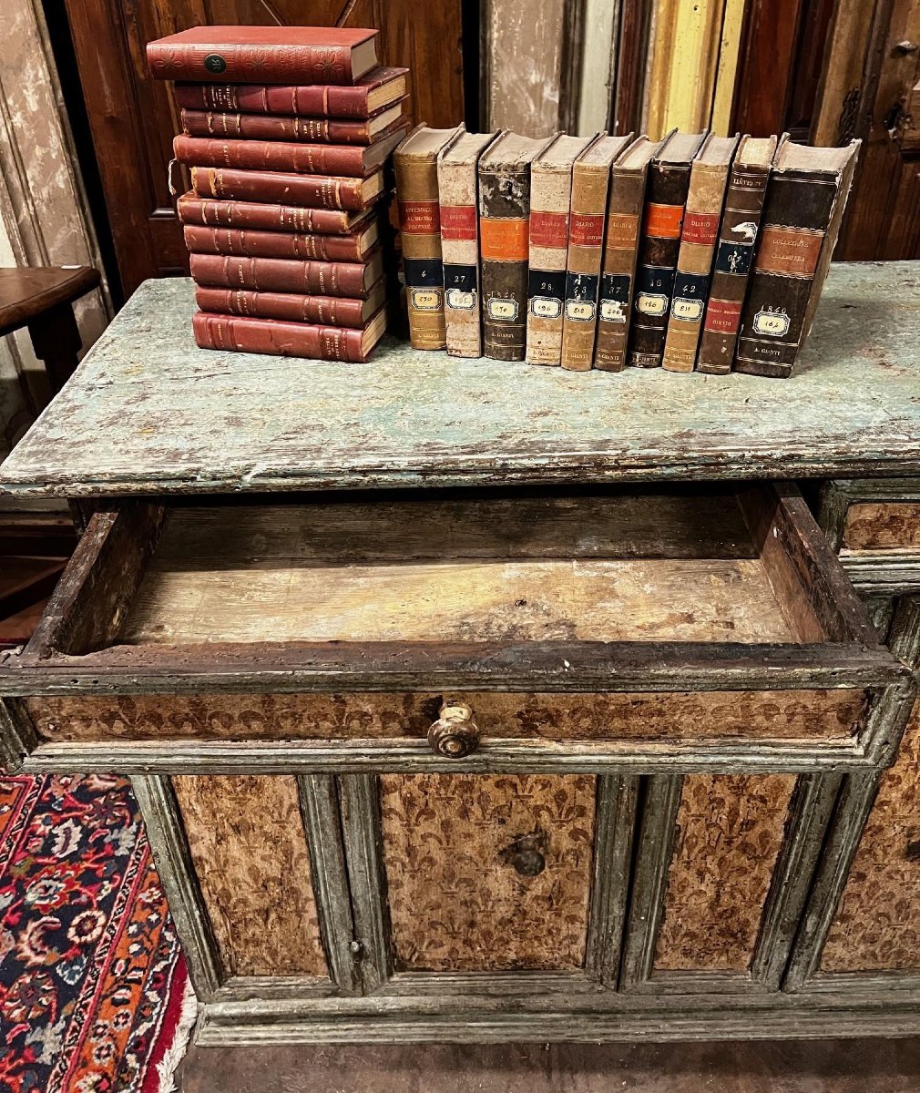 Antique Lacquered Sideboard, 18th Century-photo-2