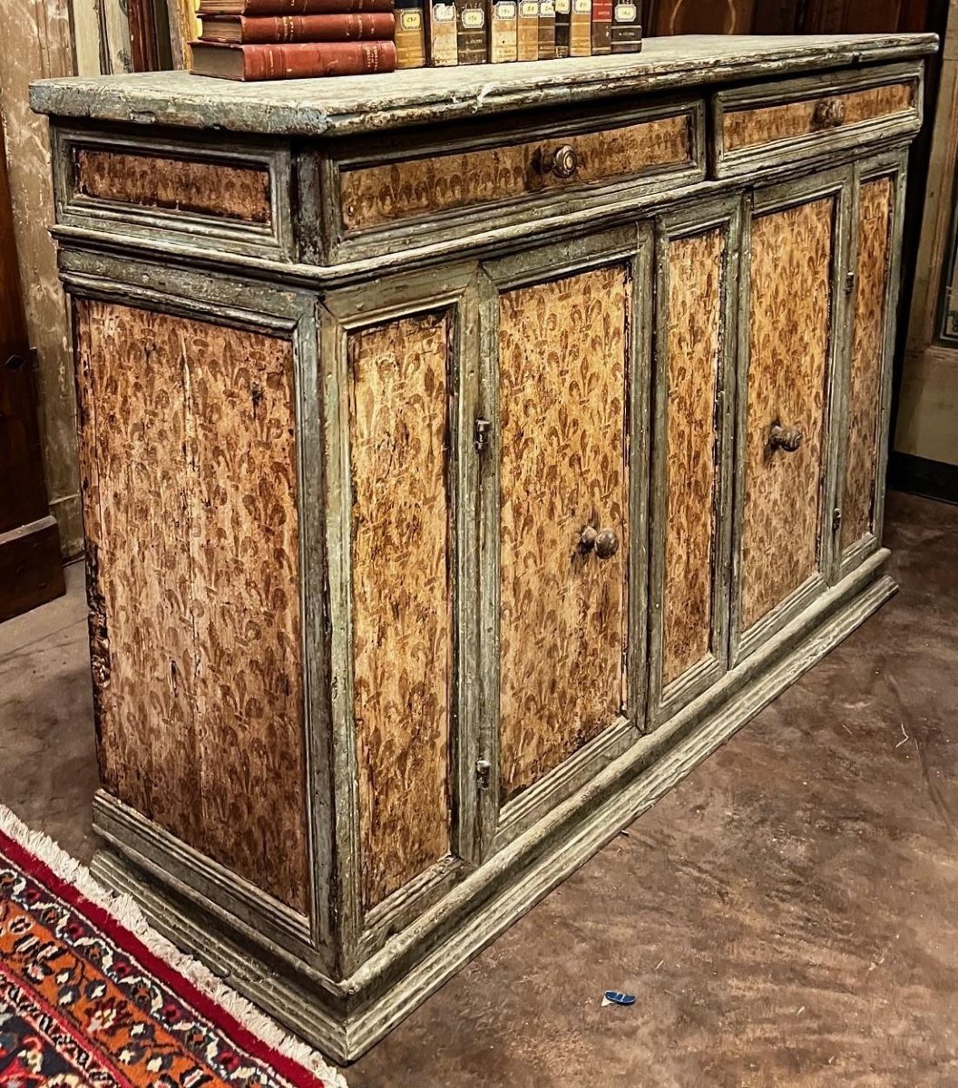 Antique Lacquered Sideboard, 18th Century-photo-4