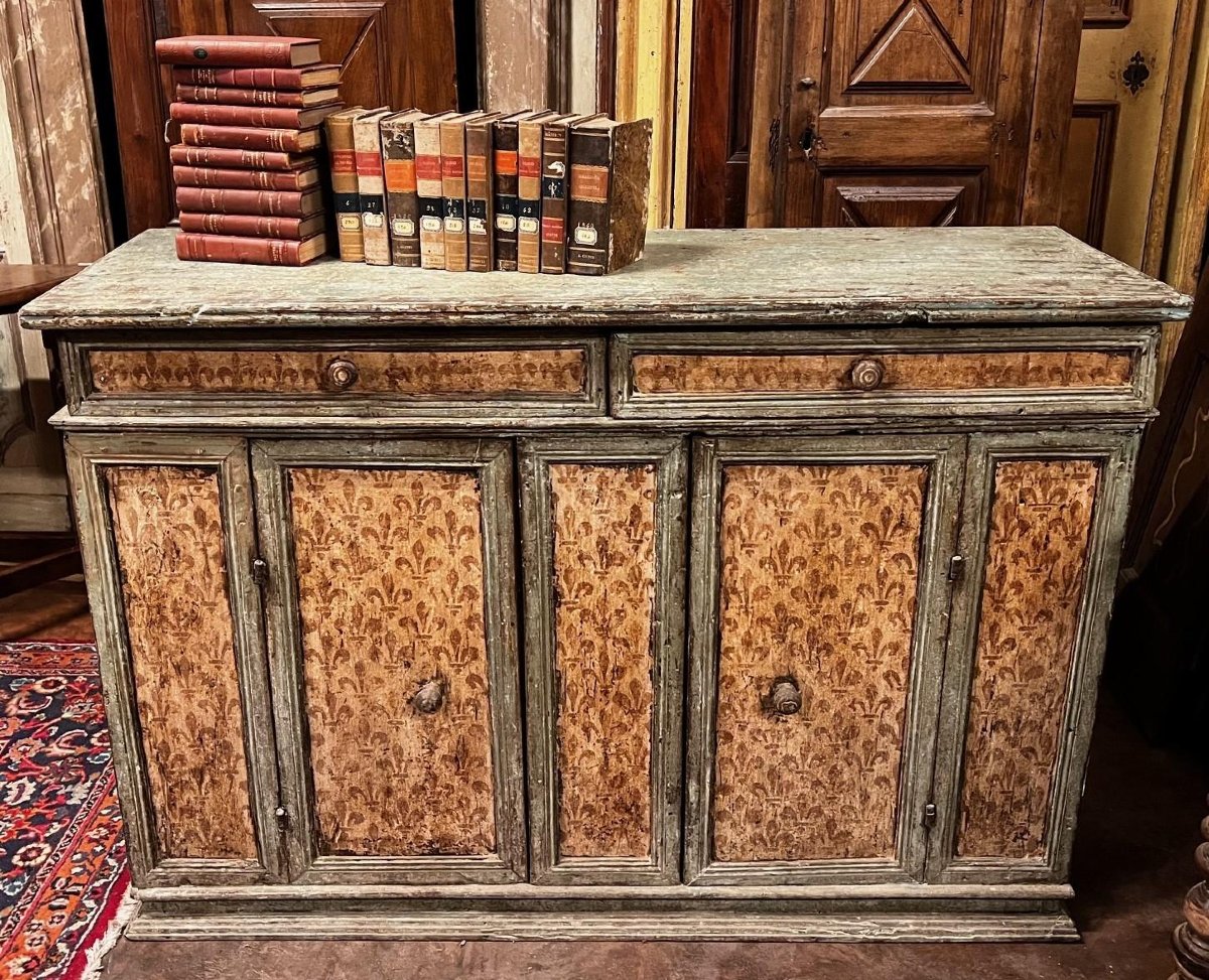 Antique Lacquered Sideboard, 18th Century