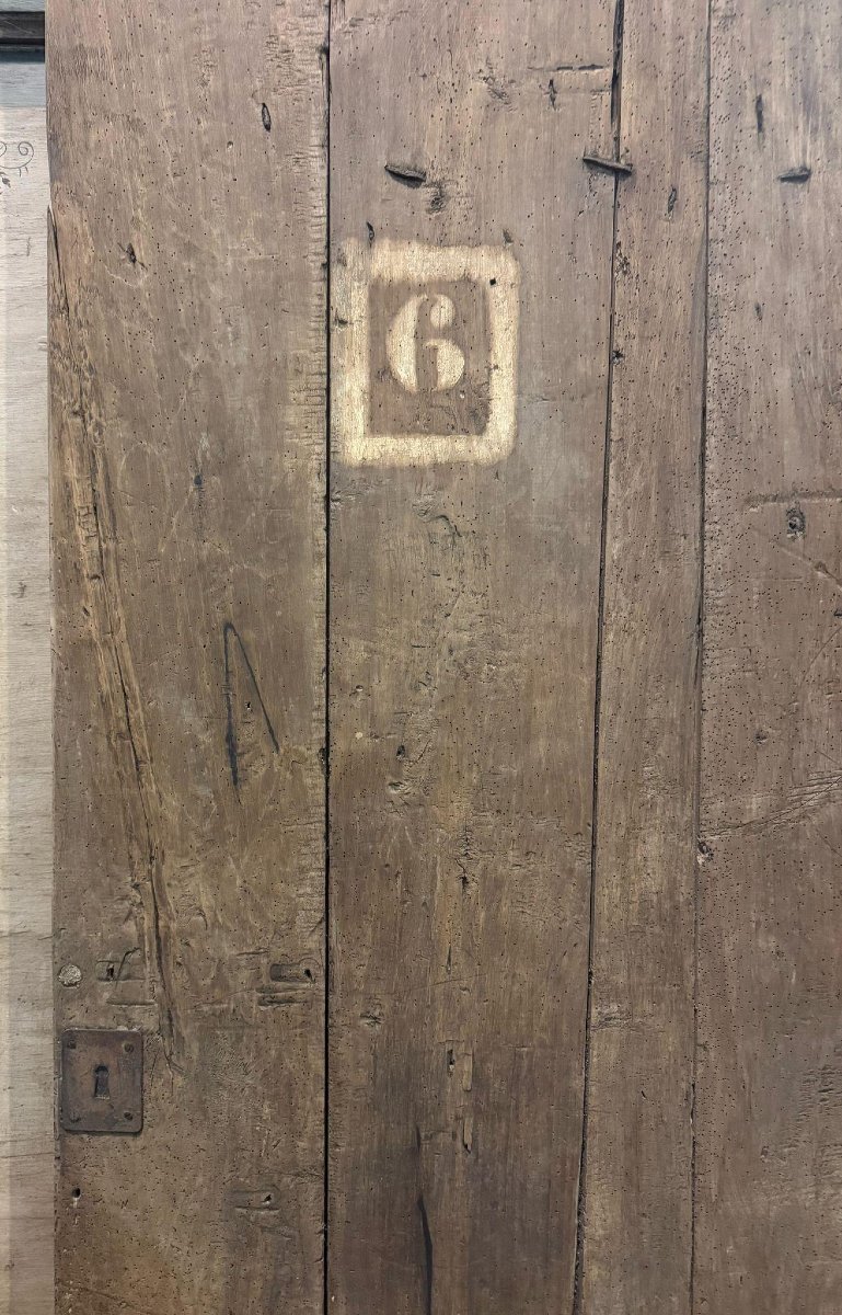Dix portes en bois similaires, XIXe siècle. Dimensions variables : environ 70/90 cm x H 195/200-photo-5