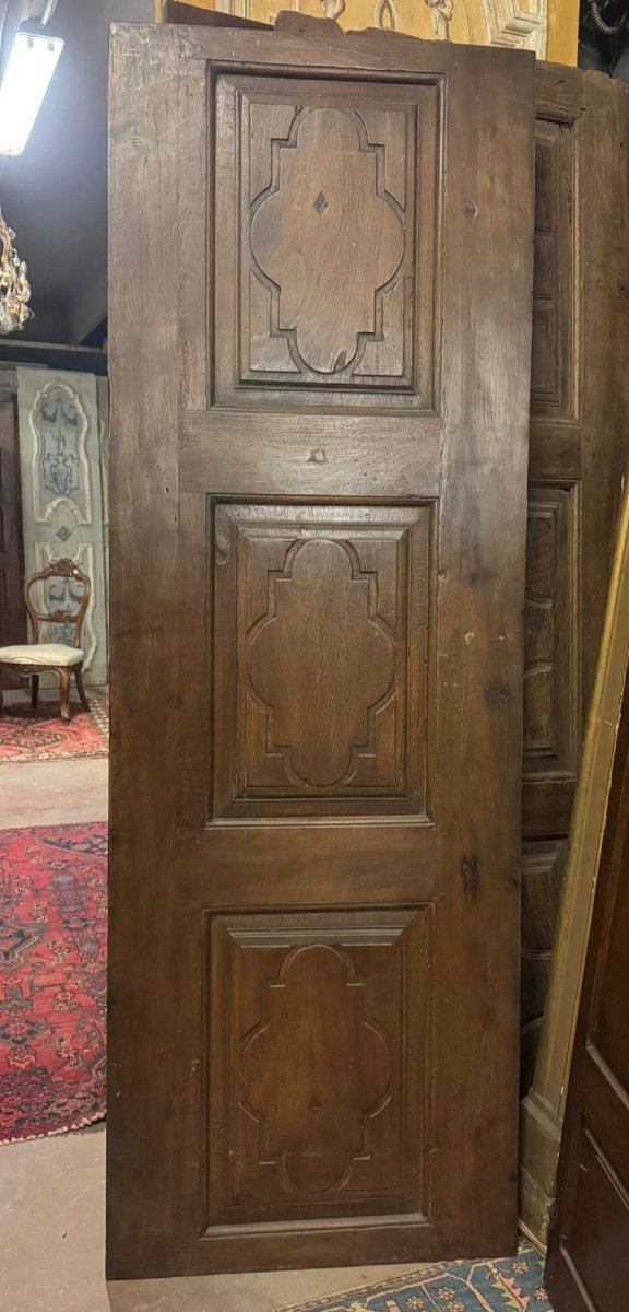 Porte à un vantail en noyer, XVIIIe siècle-photo-3