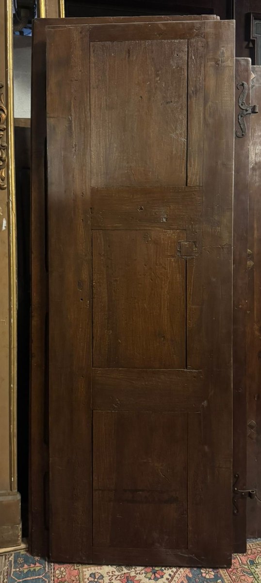 Porte à un vantail en noyer, XVIIIe siècle-photo-1