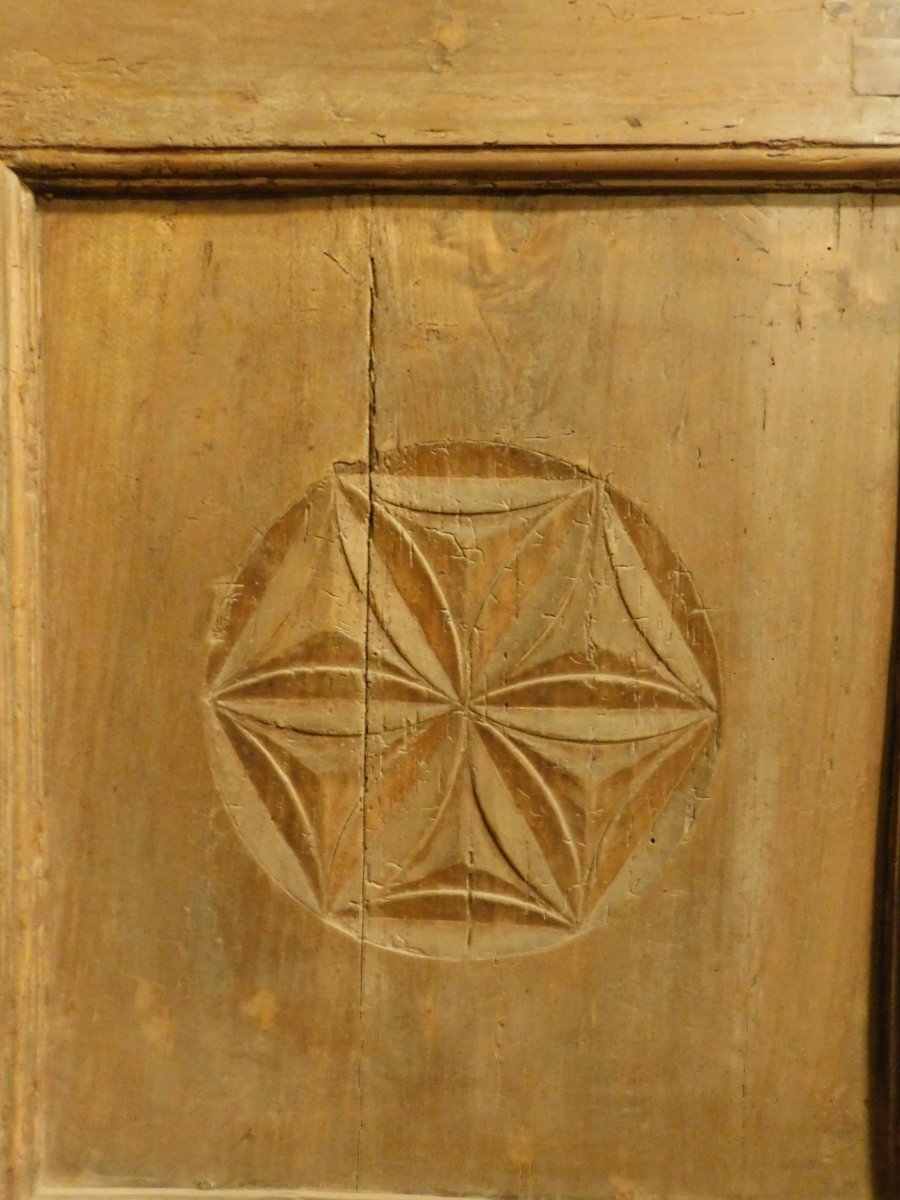 No. 2 Single-leaf, Carved Doors, 19th Century, From The Aosta Valley-photo-2