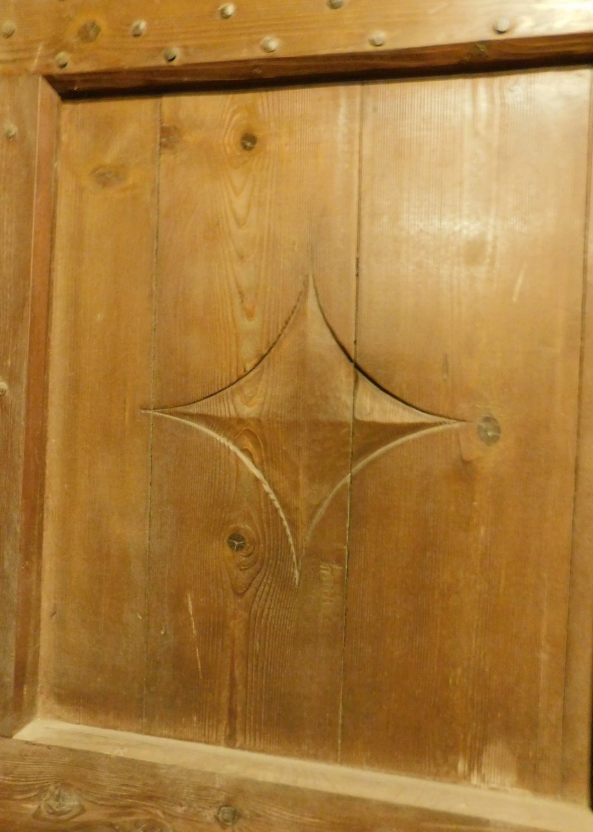 No. 2 Single-leaf, Carved Doors, 19th Century, From The Aosta Valley-photo-3