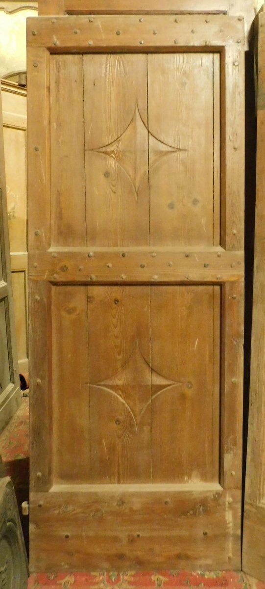 No. 2 Single-leaf, Carved Doors, 19th Century, From The Aosta Valley-photo-1