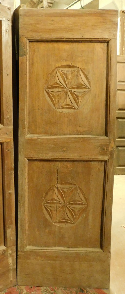 No. 2 Single-leaf, Carved Doors, 19th Century, From The Aosta Valley-photo-2
