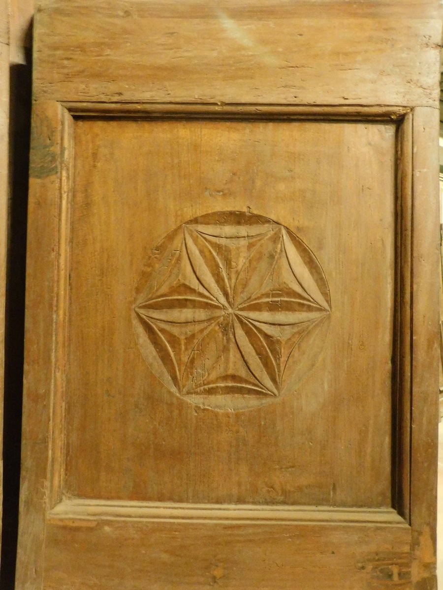 No. 2 Single-leaf, Carved Doors, 19th Century, From The Aosta Valley-photo-3