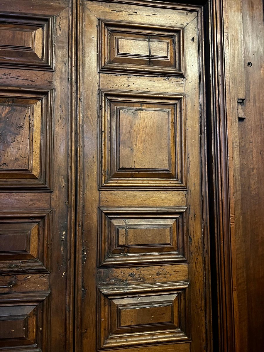 Porte complète avec portail en noyer, XVIe/XVIIIe siècle-photo-2