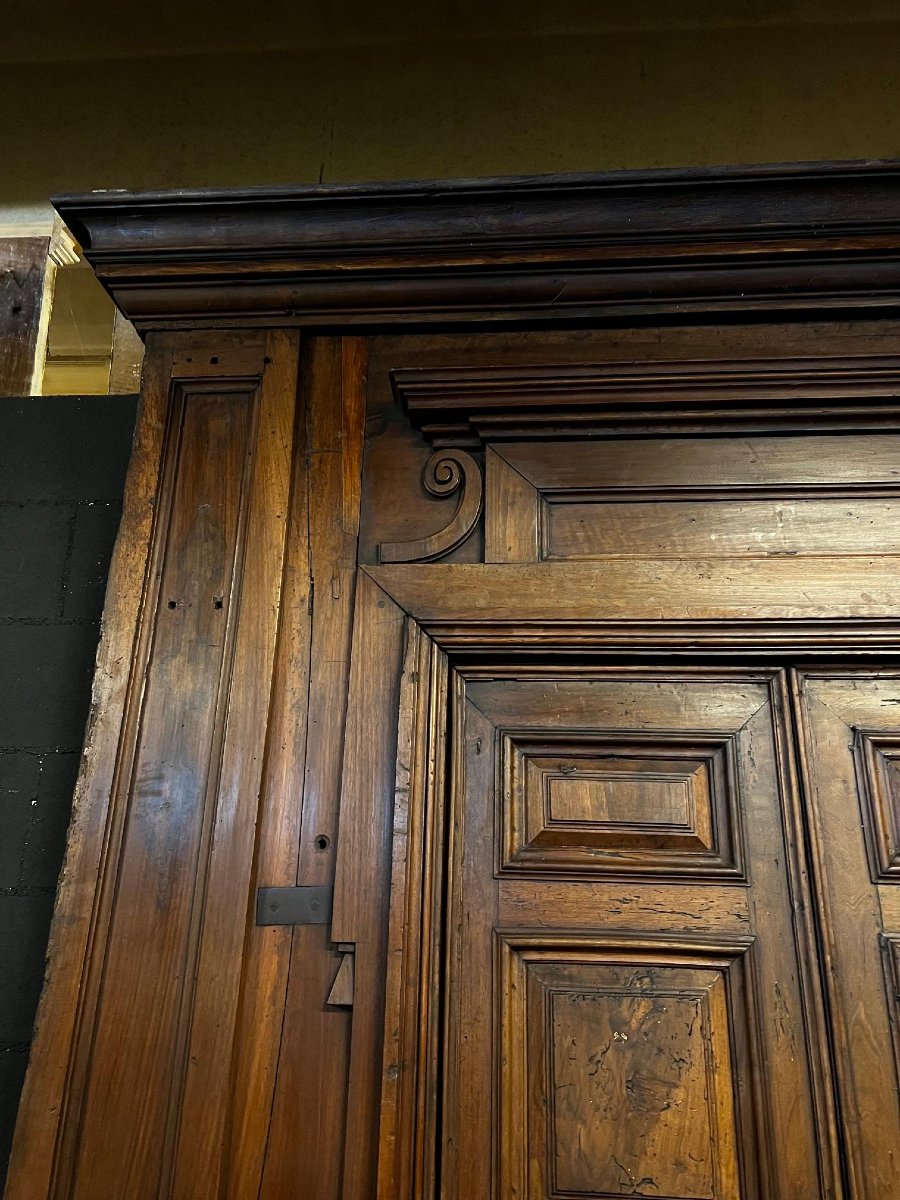 Porte complète avec portail en noyer, XVIe/XVIIIe siècle-photo-3