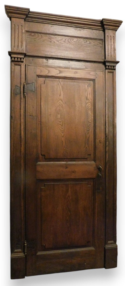 Porte à un vantail, avec son encadrement, XVIIIe siècle, Piémont