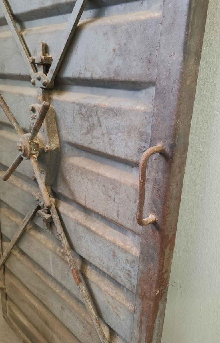 2 Security Doors Made Of Iron, Marked “brevetti S.i.s.t.i. – Milan,” Dating From The 20th Century-photo-4