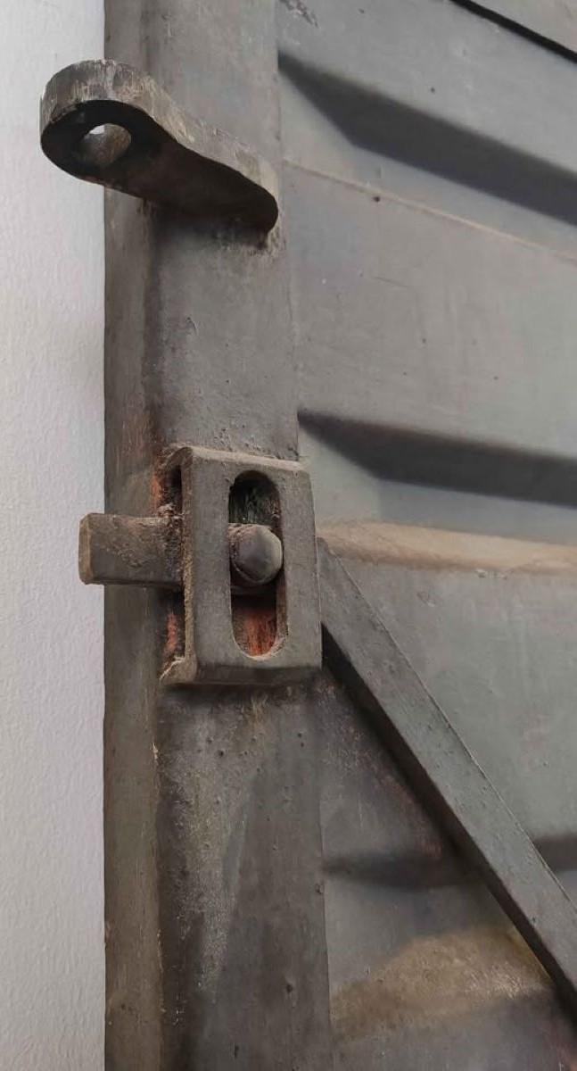 2 Security Doors Made Of Iron, Marked “brevetti S.i.s.t.i. – Milan,” Dating From The 20th Century-photo-4