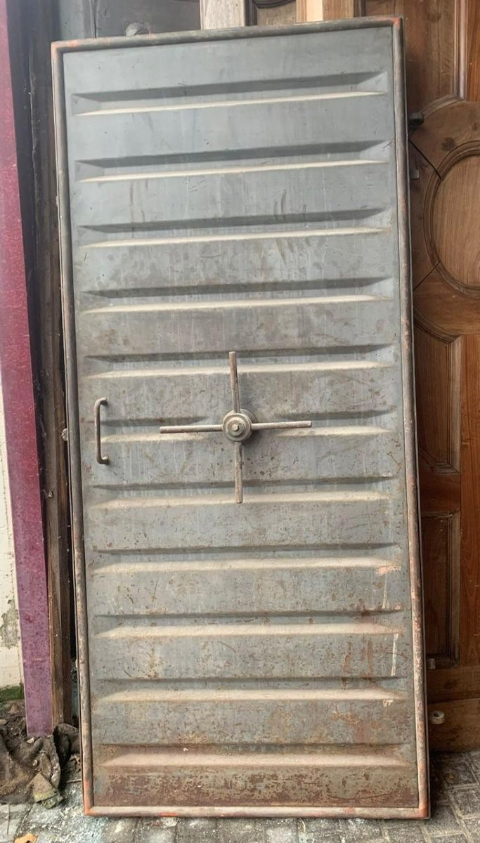 2 Security Doors Made Of Iron, Marked “brevetti S.i.s.t.i. – Milan,” Dating From The 20th Century-photo-6
