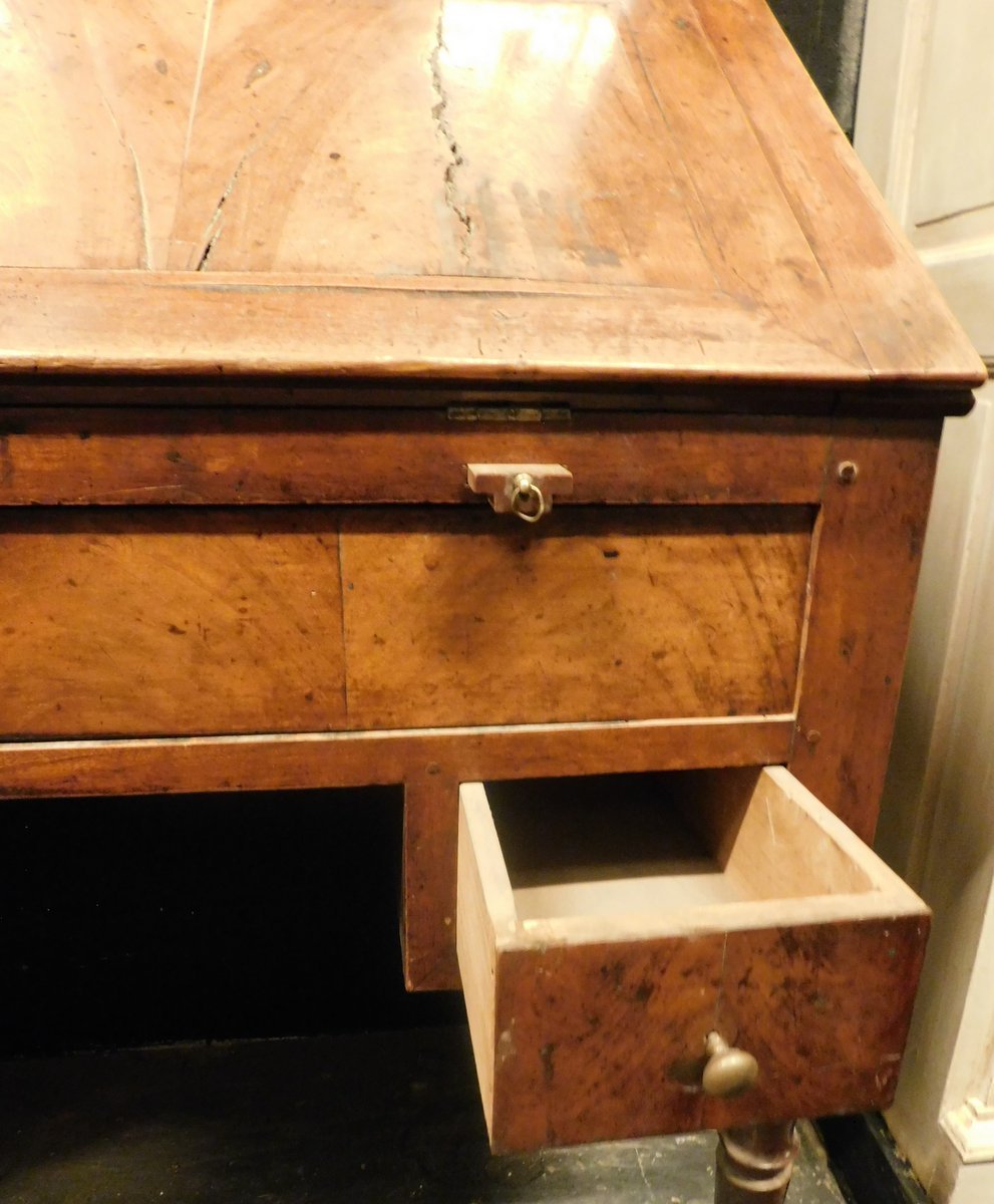 Walnut Chest Of Drawers, 19th Century, From Piedmont-photo-2