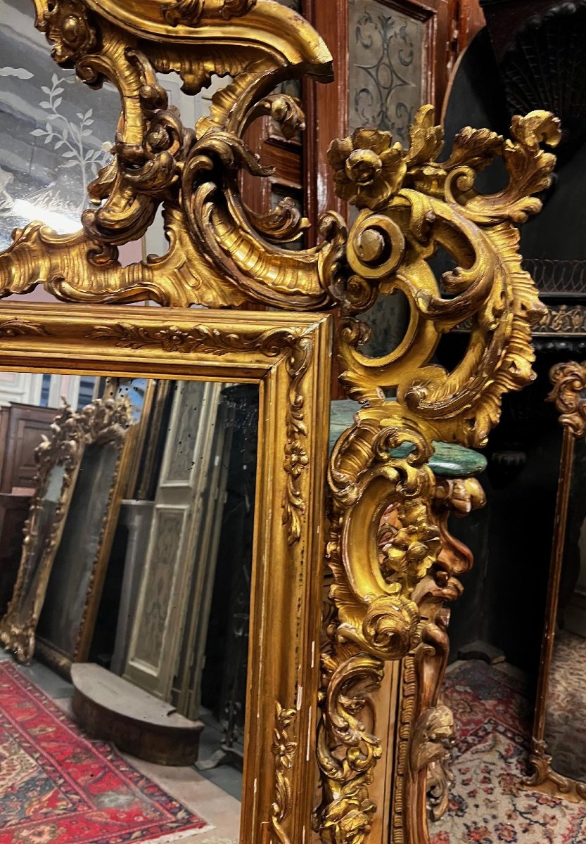 Miroir doré, XVIIIe siècle-photo-2